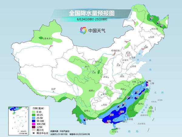 天气预报 南方江南强降雨(江南华南高温)