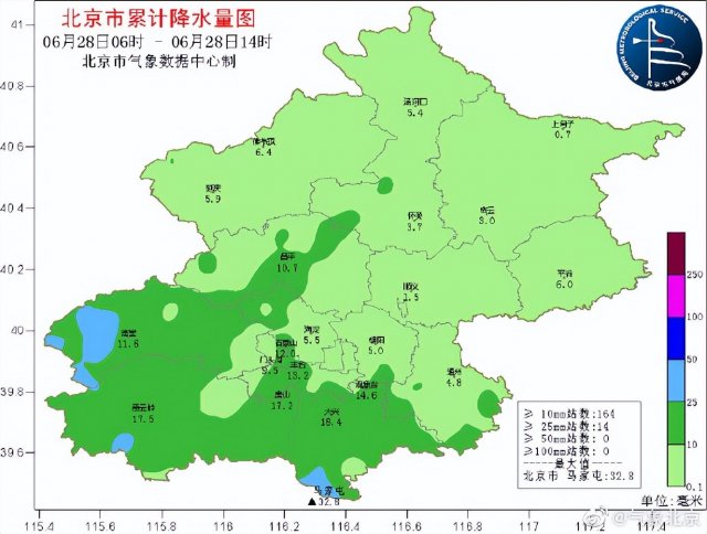 北京市气象台发布降水预报 北京市气象台发布降水信号