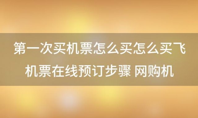 第一次买机票怎么买 怎么买飞机票在线预订步骤