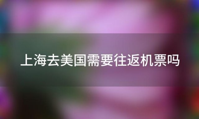 上海去美国需要往返机票吗(上海飞美国机票大约几个小时)