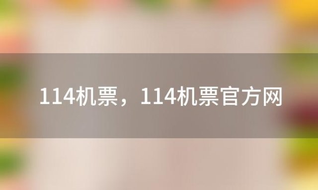 114机票 114机票官方网