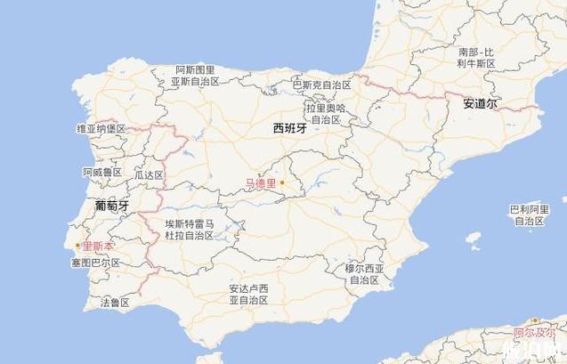 西班牙地理位置地图，西班牙地理位置地图全图