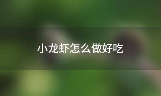 小龙虾怎么做好吃(小龙虾怎么做超好吃)