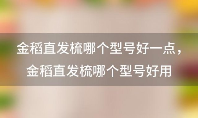 金稻直发梳哪个型号好一点，金稻直发梳哪个型号好用