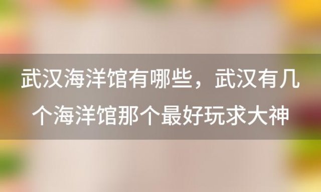 武汉海洋馆有哪些 武汉有几个海洋馆那个最好玩求大神告知