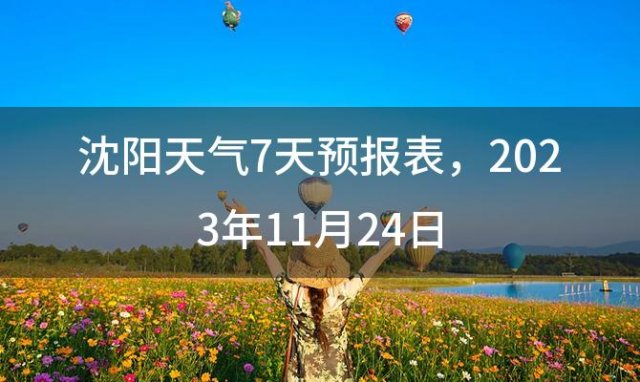 沈阳天气7天预报表 2023年11月24日