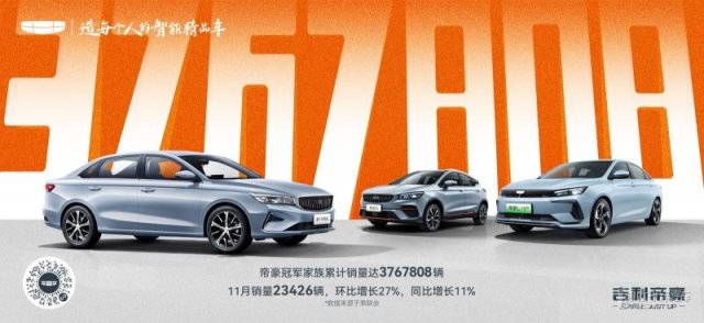 吉利帝豪家族破纪录，销量376万冠军版限时优惠1.2万元，抢购正当时