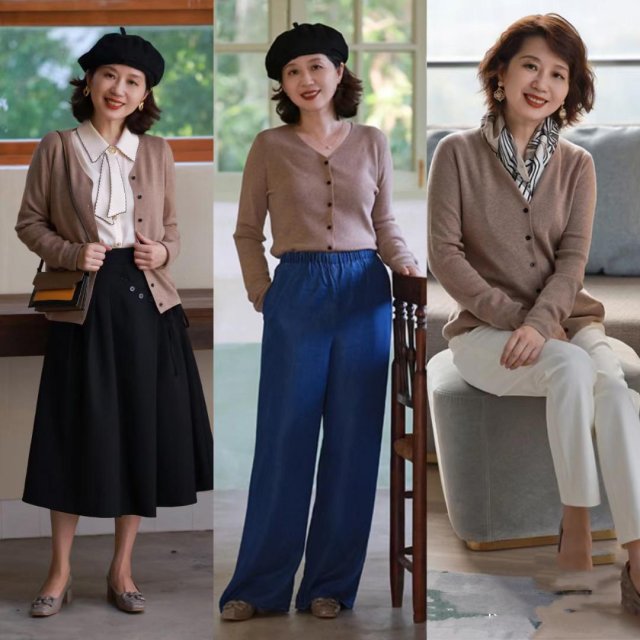 秋日风尚：四五十岁女性的短款外套，时髦大方又显气质