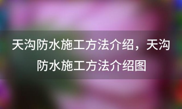 天沟防水施工方法介绍 天沟防水施工方法介绍图