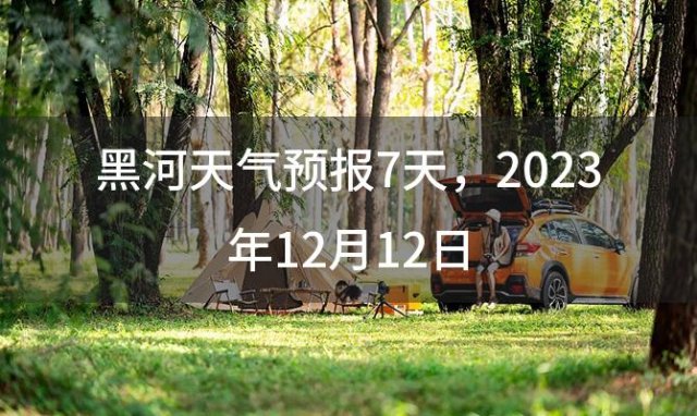 黑河天气预报7天，2023年12月12日