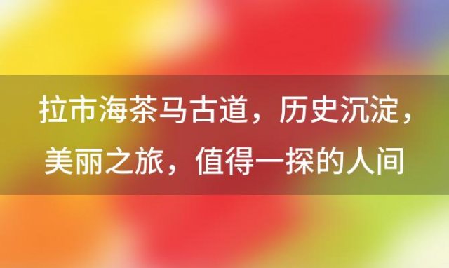 拉市海茶马古道：历史沉淀，美丽之旅，值得一探的人间瑰宝