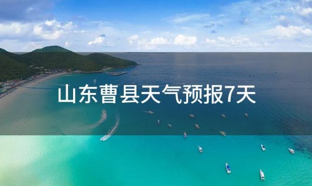 山东曹县天气预报7天，2024年01月20日