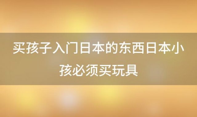 买孩子入门日本的东西日本小孩必须买玩具 日本婴儿推车品牌