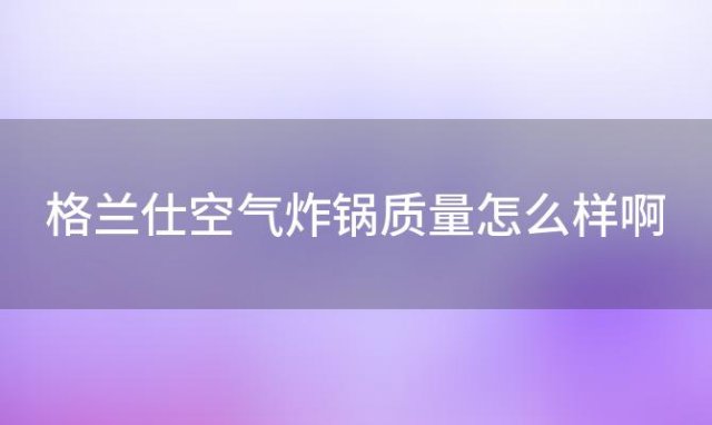 格兰仕空气炸锅质量怎么样啊「格兰仕空气炸烤箱怎么样」