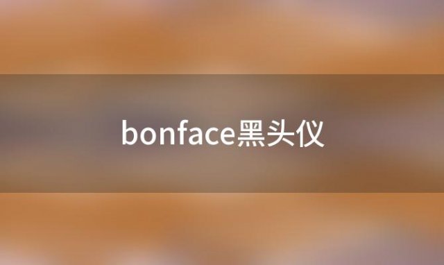 bonface黑头仪(bosidin吸黑头仪)