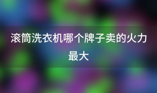 滚筒洗衣机哪个牌子卖的火力最大「滚筒洗衣机哪个牌子卖的火花塞好」