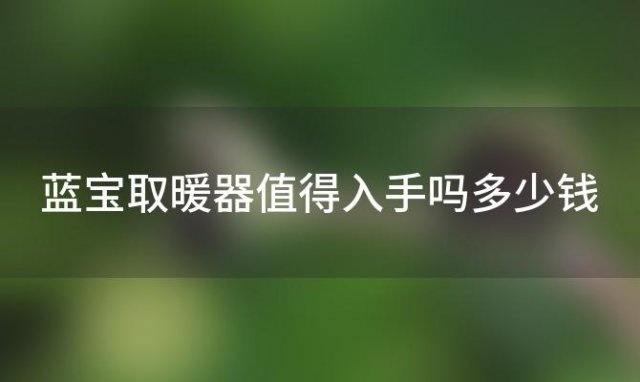 蓝宝取暖器值得入手吗多少钱「蓝宝h12取暖器怎么样」