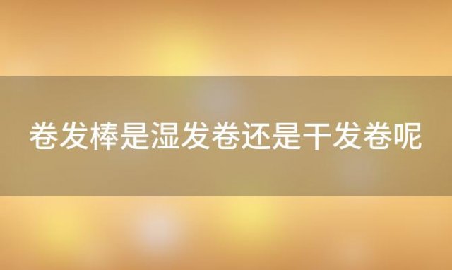 卷发棒是湿发卷还是干发卷呢 卷发棒是湿发卷还是干发卷好