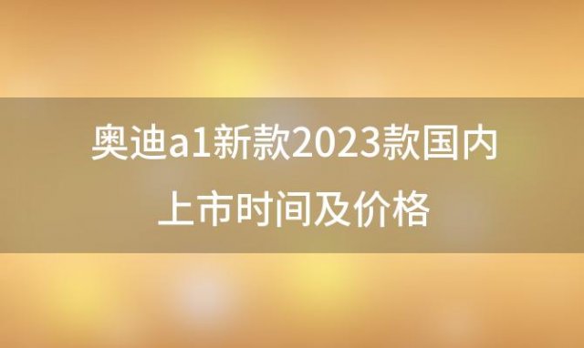 奥迪a1新款2023款国内上市时间及价格(奥迪a1 新款)