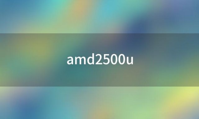 amd2500u(amd2500u的处理器相当于什么水平)