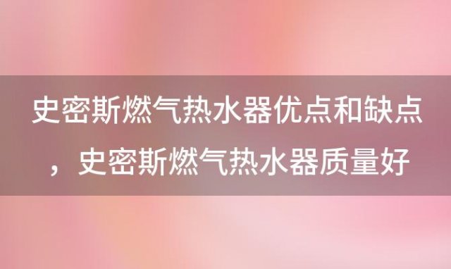 史密斯燃气热水器优点和缺点，史密斯燃气热水器质量好不好