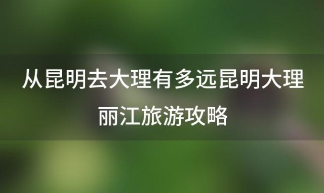 昆明到大理机票多少 昆明·到大理飞机票是多少