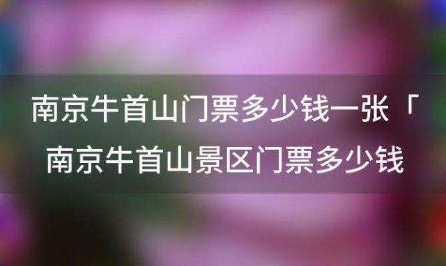 南京牛首山门票多少钱一张「南京牛首山景区门票多少钱」