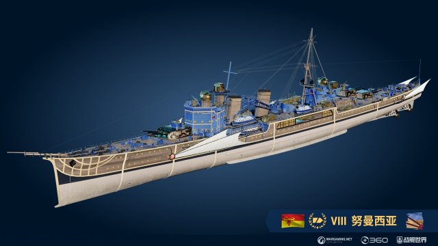 探索努曼西亚： 《战舰世界》新巡洋舰震撼登场，邀你领略宝藏之魅力