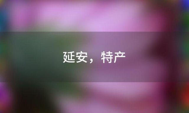 延安 特产「陕西省延安特产」