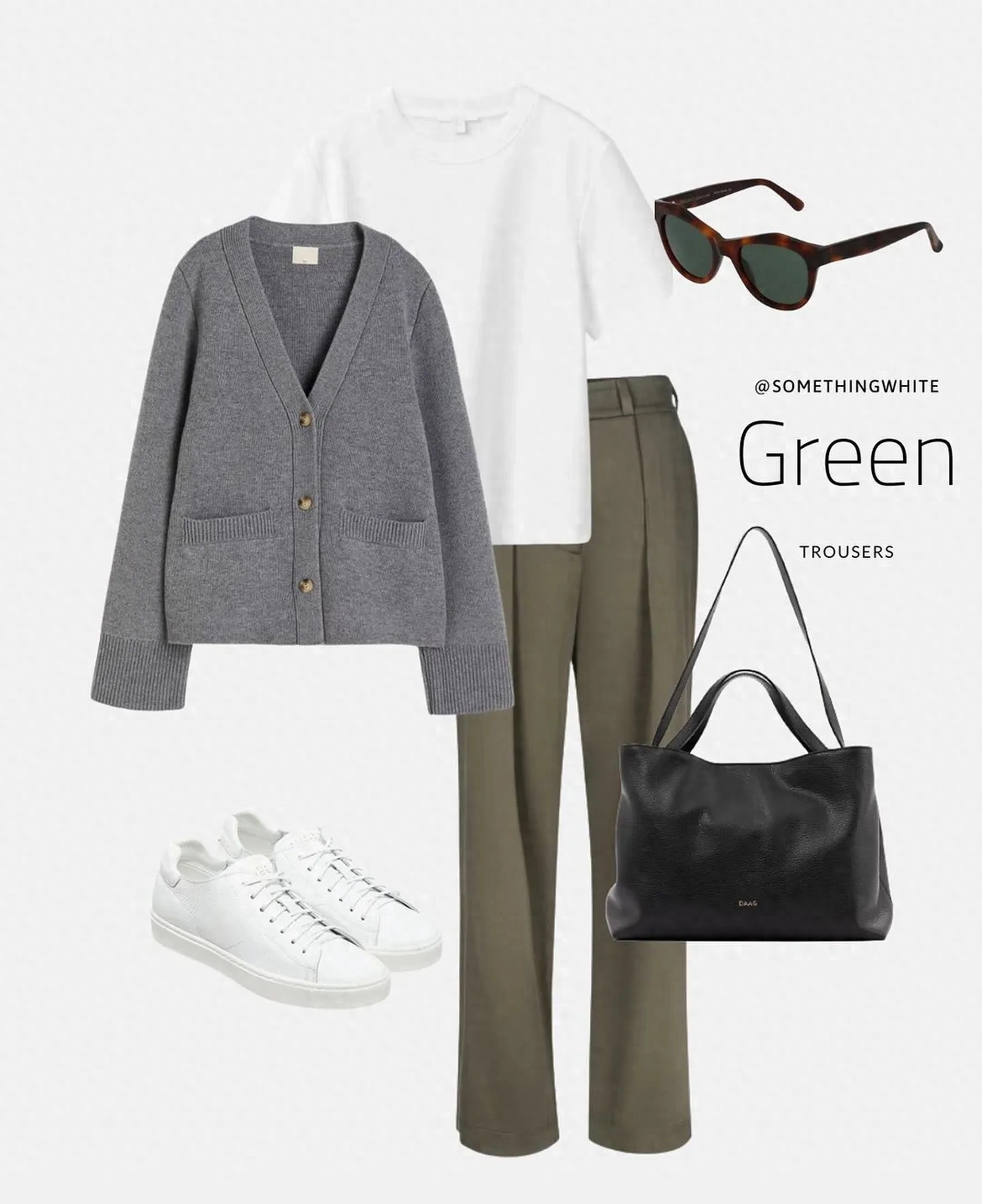 橄榄绿西裤7套搭配，上班族时尚利器，轻松展现干练风格