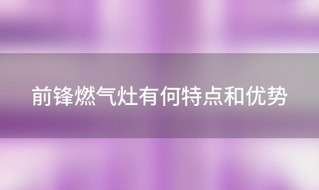 前锋燃气灶有何特点和优势「前锋燃气灶有何特点和优点」