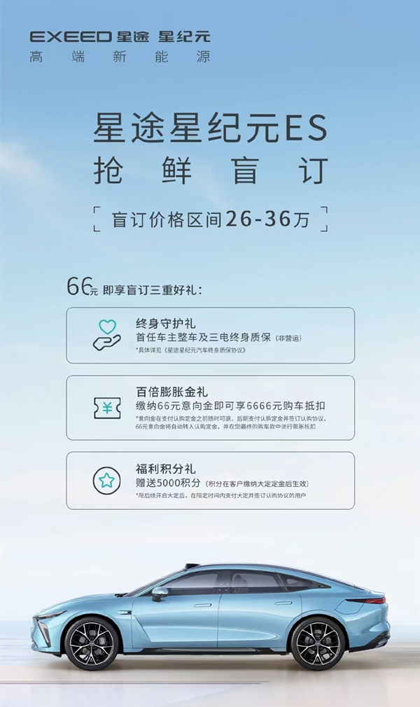 奇瑞星途星纪元ES盲订即将开启，四季度震撼上市抢先预订26-36万元，尊享未来科技