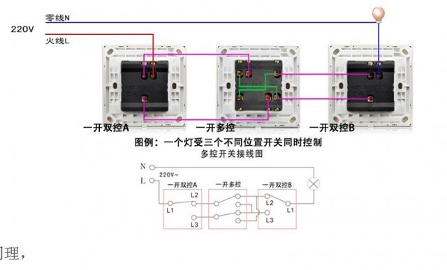 双控开关接线图介绍 图解，双控开关接线图及接法