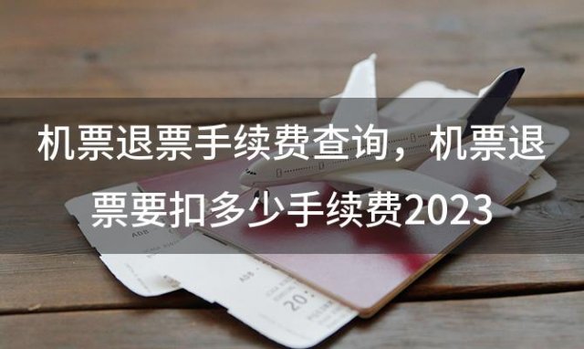 机票退票手续费查询 机票退票要扣多少手续费2023