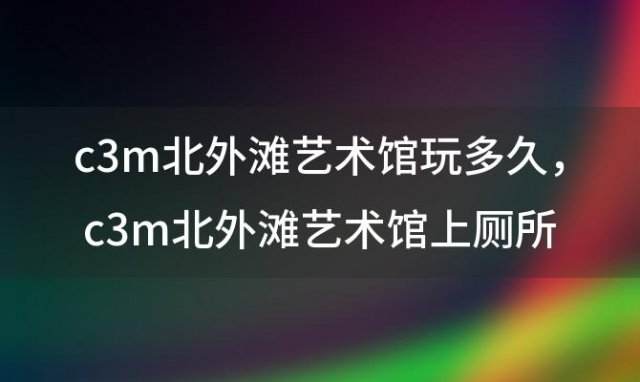 c3m北外滩艺术馆玩多久，c3m北外滩艺术馆上厕所方便吗