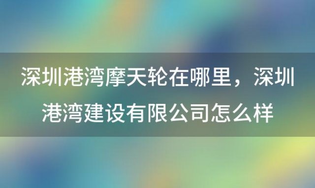 深圳港湾摩天轮在哪里 深圳港湾建设有限公司怎么样