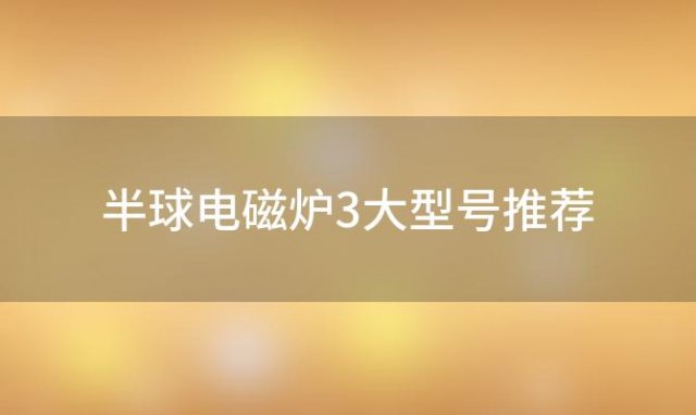 半球电磁炉3大型号推荐「半球电磁炉3大型号推荐图」