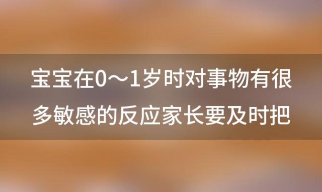 宝宝在0～1岁时对事物有很多“敏感”的反应家长要及时把握