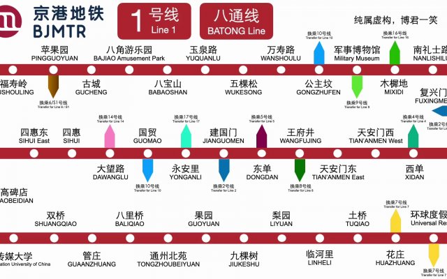 地铁一号线的所有站点，北京地铁1号线全程多长时间