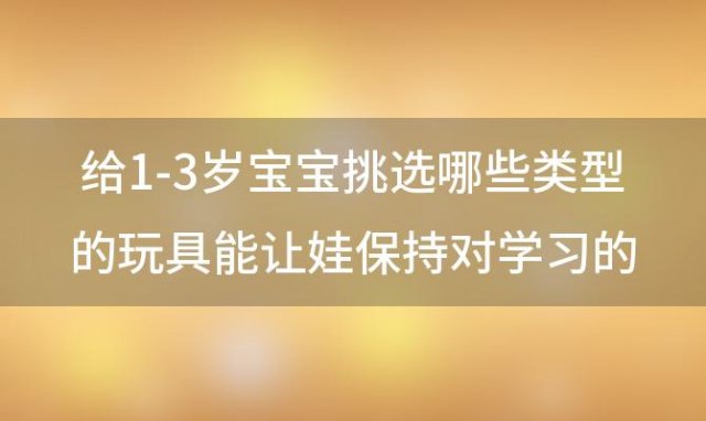 给1-3岁宝宝挑选哪些类型的玩具能让娃保持对学习的热情