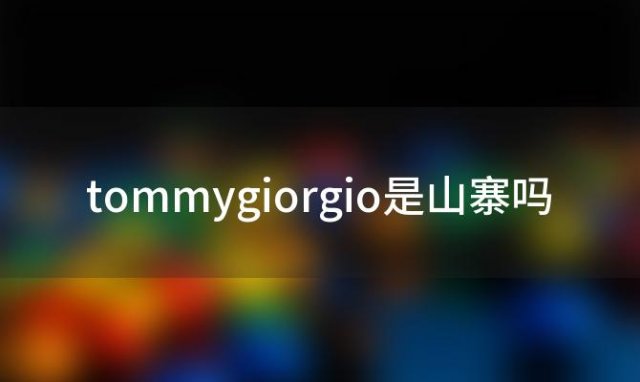 tommygiorgio是山寨吗(tommygiorgio是国内品牌吗)