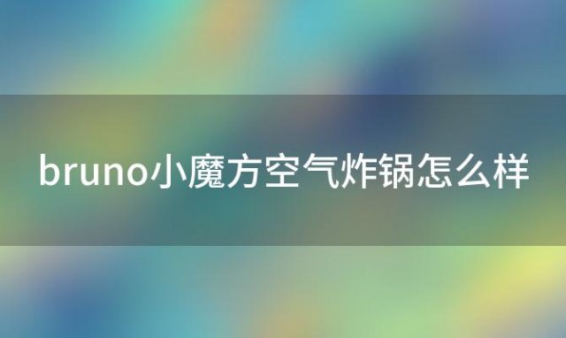 bruno小魔方空气炸锅怎么样「日本小魔方空气炸锅好用吗」