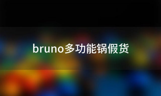 bruno多功能锅假货 bruno多功能锅怎么样