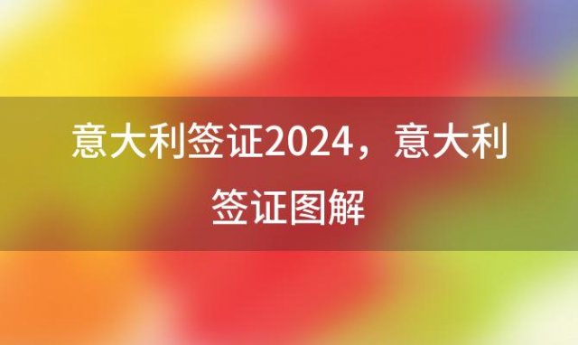 意大利签证2024，意大利签证图解