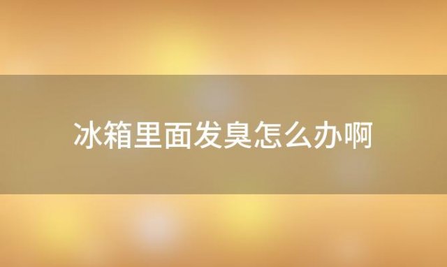 冰箱里面发臭怎么办啊 冰箱里面发臭怎么办小妙招