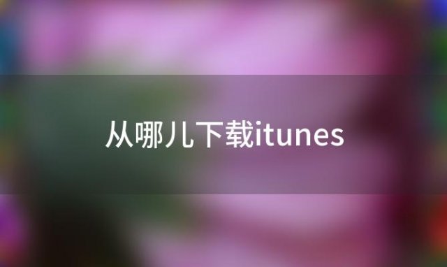 从哪儿下载itunes(在哪里下载itunes)