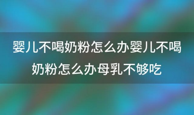 婴儿不喝奶粉怎么办 婴儿不喝奶粉怎么办母乳不够吃