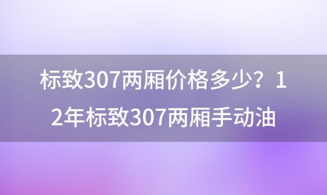 标致307两厢价格多少？12年标致307两厢手动油耗