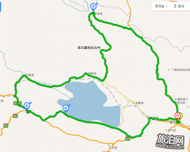 环青海湖自驾游最佳路线图，环青海湖自驾游路线图最新
