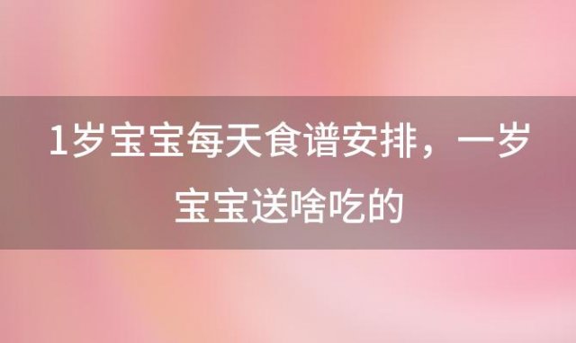 1岁宝宝每天食谱安排？一岁宝宝送啥吃的